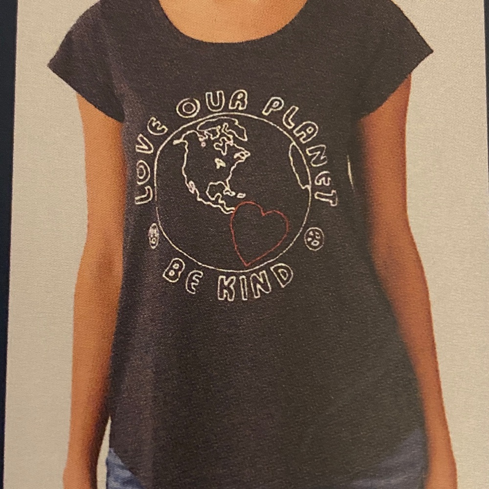 Lucky Brand Love our Planet Tee T-Shirt Medium NWT